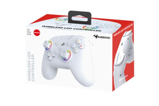 Subsonic Wireless LED Controller (White) – Bluetooth – Compatible with Nintendo Switch